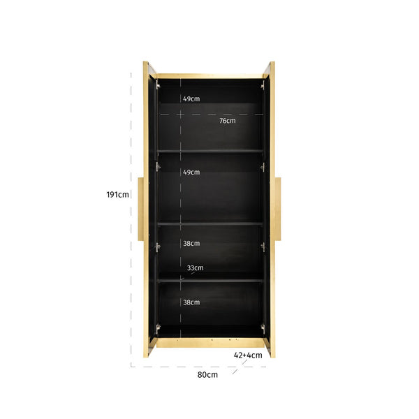 Storage cabinet Ironville gold - gold, Iron|Mdf|Brass Cladding - Canwell Interiors Limited - Richmond