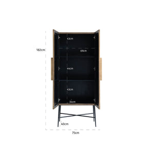 Storage cabinet Ironville gold - gold, Metal|Iron|Mdf|Plywood - Canwell Interiors Limited - Richmond