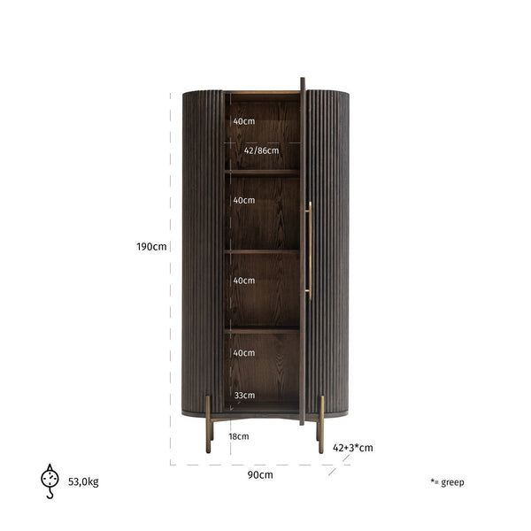 Storage cabinet Luxor brown - Canwell Interiors Limited - Richmond
