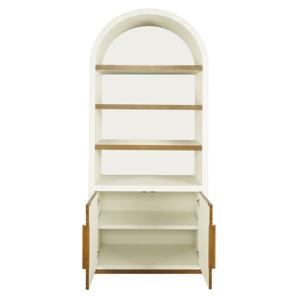 Storage cabinet Tivoli white - white, Oak Veneer|Iron|Plywood|Mirror - Canwell Interiors Limited - Richmond