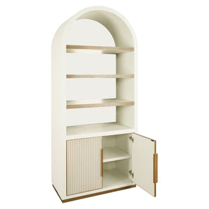 Storage cabinet Tivoli white - white, Oak Veneer|Iron|Plywood|Mirror - Canwell Interiors Limited - Richmond
