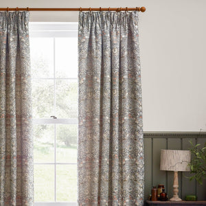 Strawberry Thief Jacquard 228x228 Pencil Pleat Curtains Biscuit - XShowhome Limited - Riva