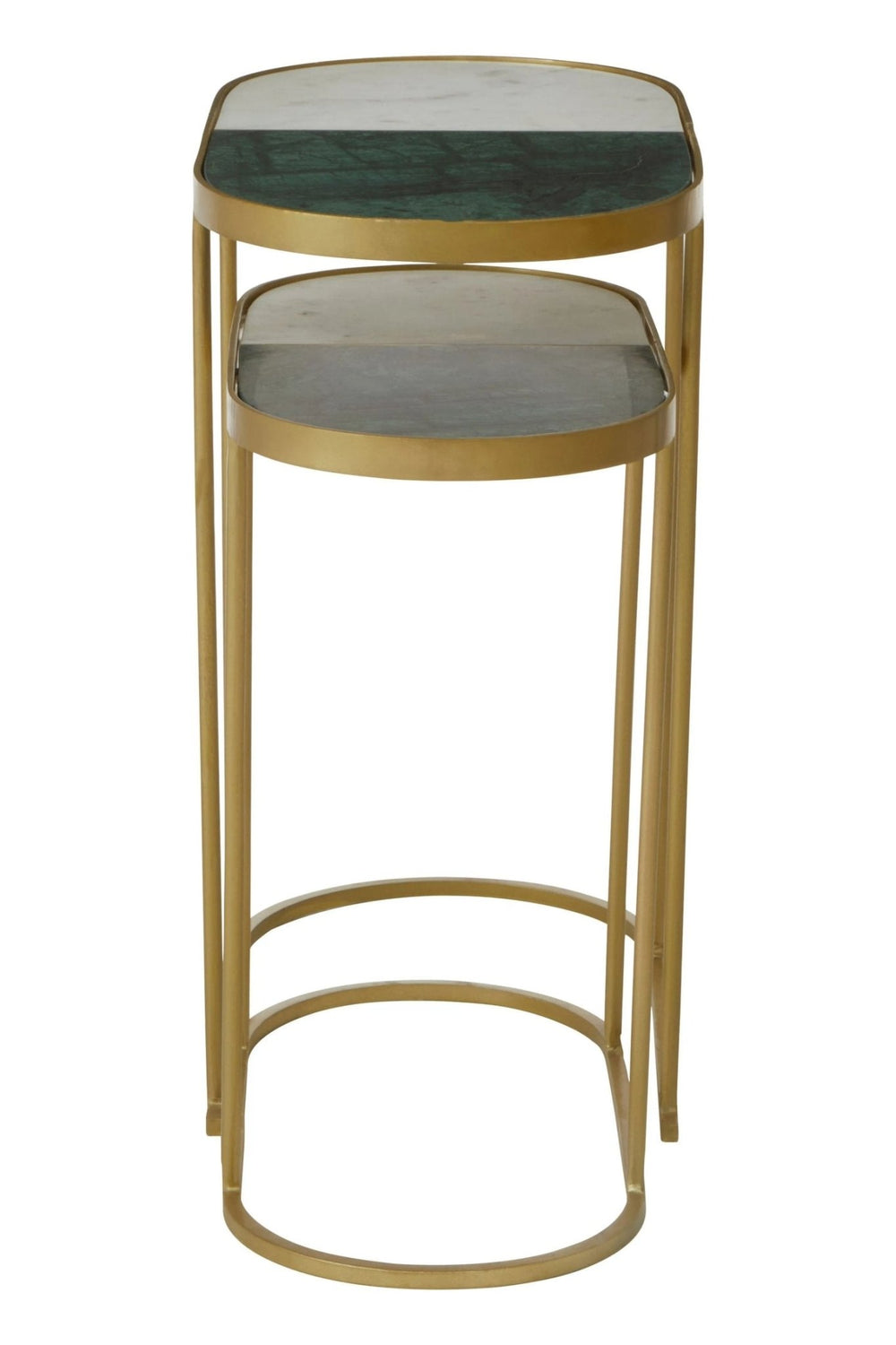 Suar Nest Of Two Marble Top Side Tables - XShowhome Limited - Xshowhome