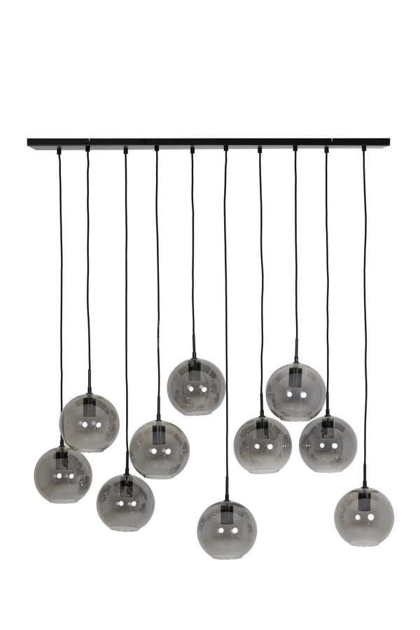 SUBAR Pendant Light — 10l Matt Black & Smoked Glass - Canwell Interiors Limited - Light & Living