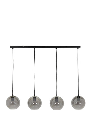 SUBAR Pendant Light — 4l Matt Black & Smoked Glass - Canwell Interiors Limited - Light & Living