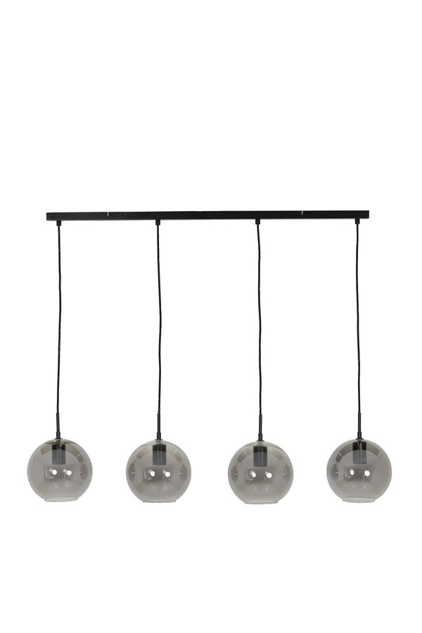 SUBAR Pendant Light — 4l Matt Black & Smoked Glass - Canwell Interiors Limited - Light & Living