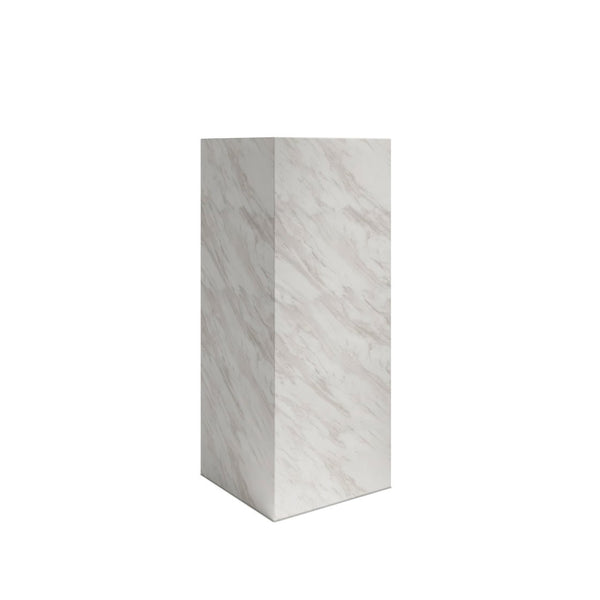 Sur White Marble Large Pedestall - Canwell Interiors Limited - Canwell