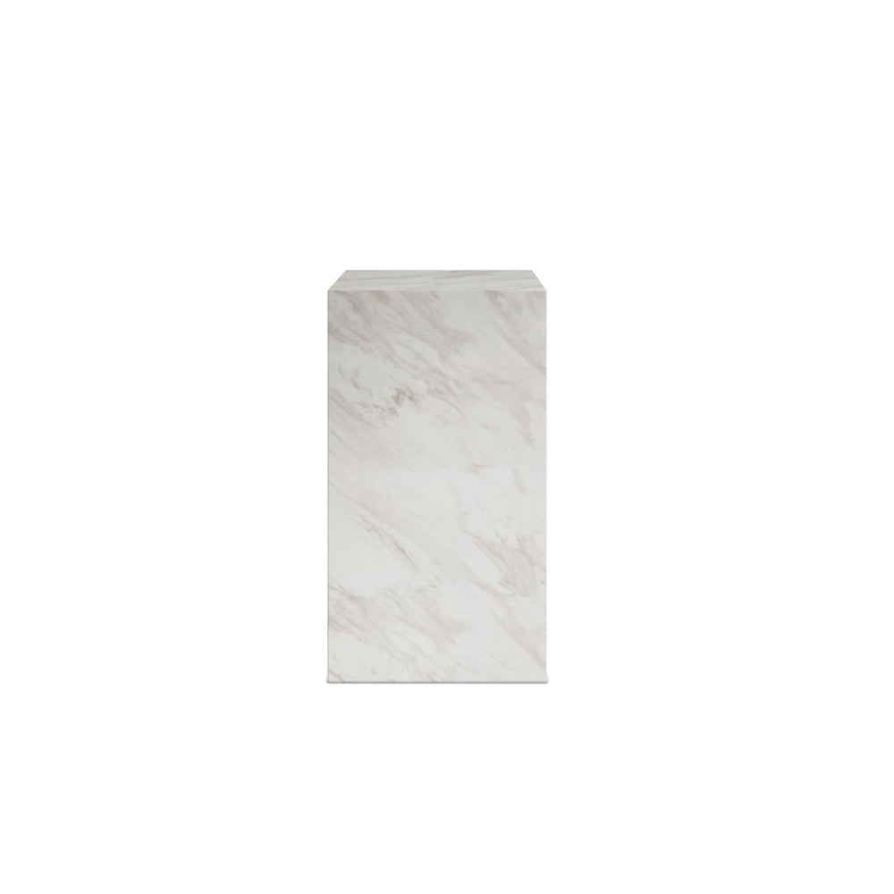Sur White Marble Small Pedestal - Canwell Interiors Limited - Canwell