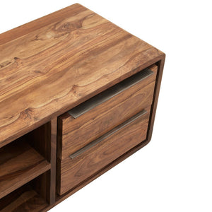 Surati One Door Sheesham And Acacia Wood Media Unit - Canwell Interiors Limited - Xshowhome