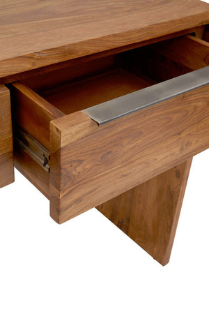 Surati Two Door Sheesham And Acacia Console Table - Canwell Interiors Limited - Xshowhome