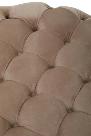 Suri Beige Velvet Round Ottoman Stool - XShowhome Limited - Xshowhome