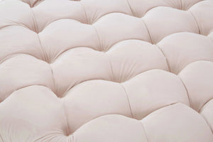 Suri Pale Pink Velvet Round Ottoman Stool - XShowhome Limited - Xshowhome