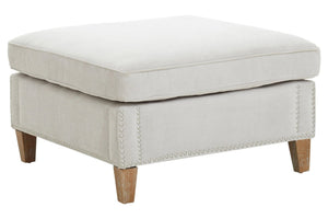Sutton Grey Fabric Footstool - XShowhome Limited - Xshowhome