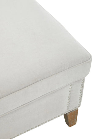 Sutton Grey Fabric Footstool - XShowhome Limited - Xshowhome