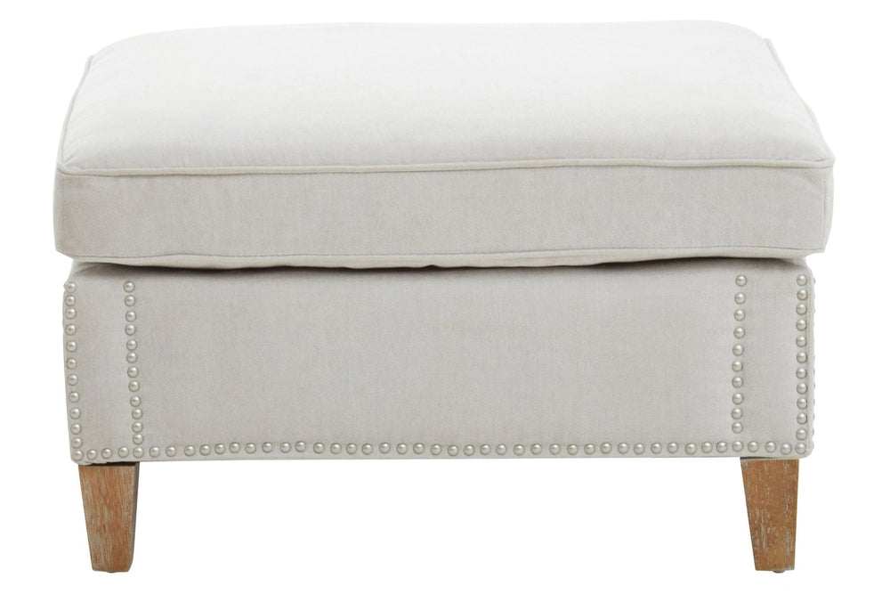 Sutton Grey Fabric Footstool - XShowhome Limited - Xshowhome