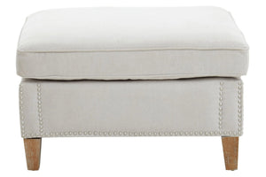 Sutton Grey Fabric Footstool - XShowhome Limited - Xshowhome