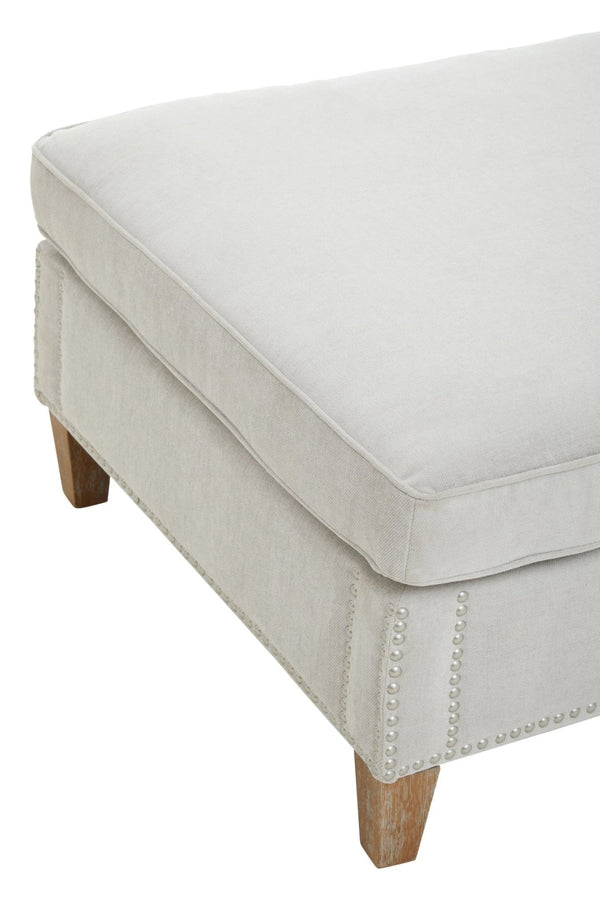 Sutton Grey Fabric Footstool - XShowhome Limited - Xshowhome