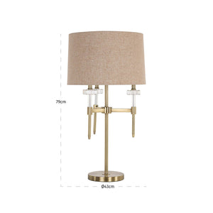 Table Lamp Josie Brushed Gold - XShowhome Limited - Richmond