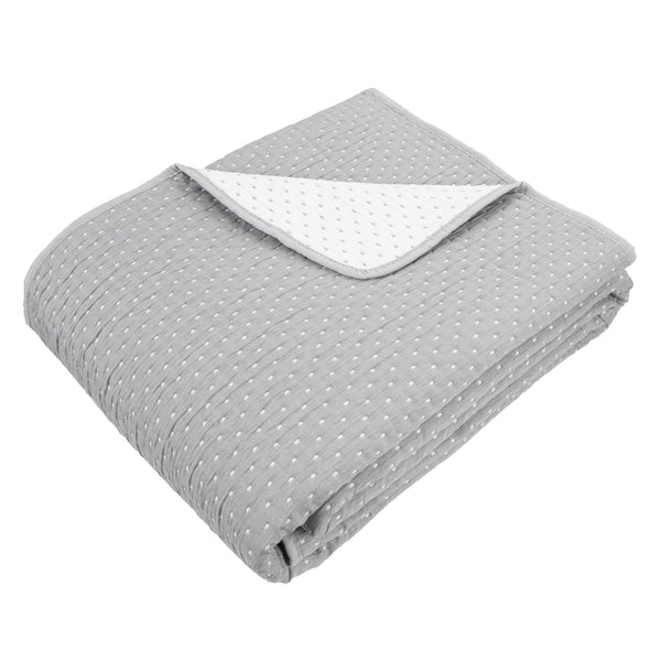 Tactile Jaq Dot Quilt Grey 240x260 - Canwell Interiors Limited - Malini
