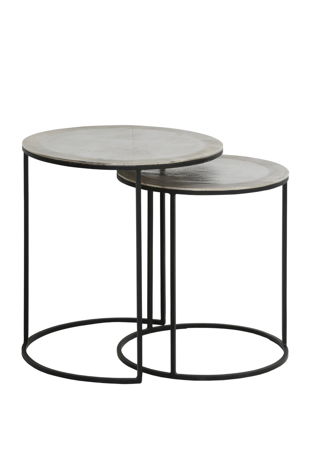 TALCA Side Table — Ø41x46 & Raw Nickel - Canwell Interiors Limited - Light & Living
