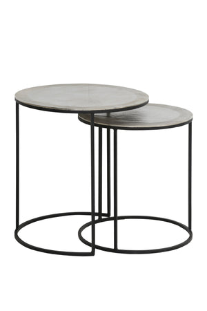 TALCA Side Table — Ø41x46 & Raw Nickel - Canwell Interiors Limited - Light & Living