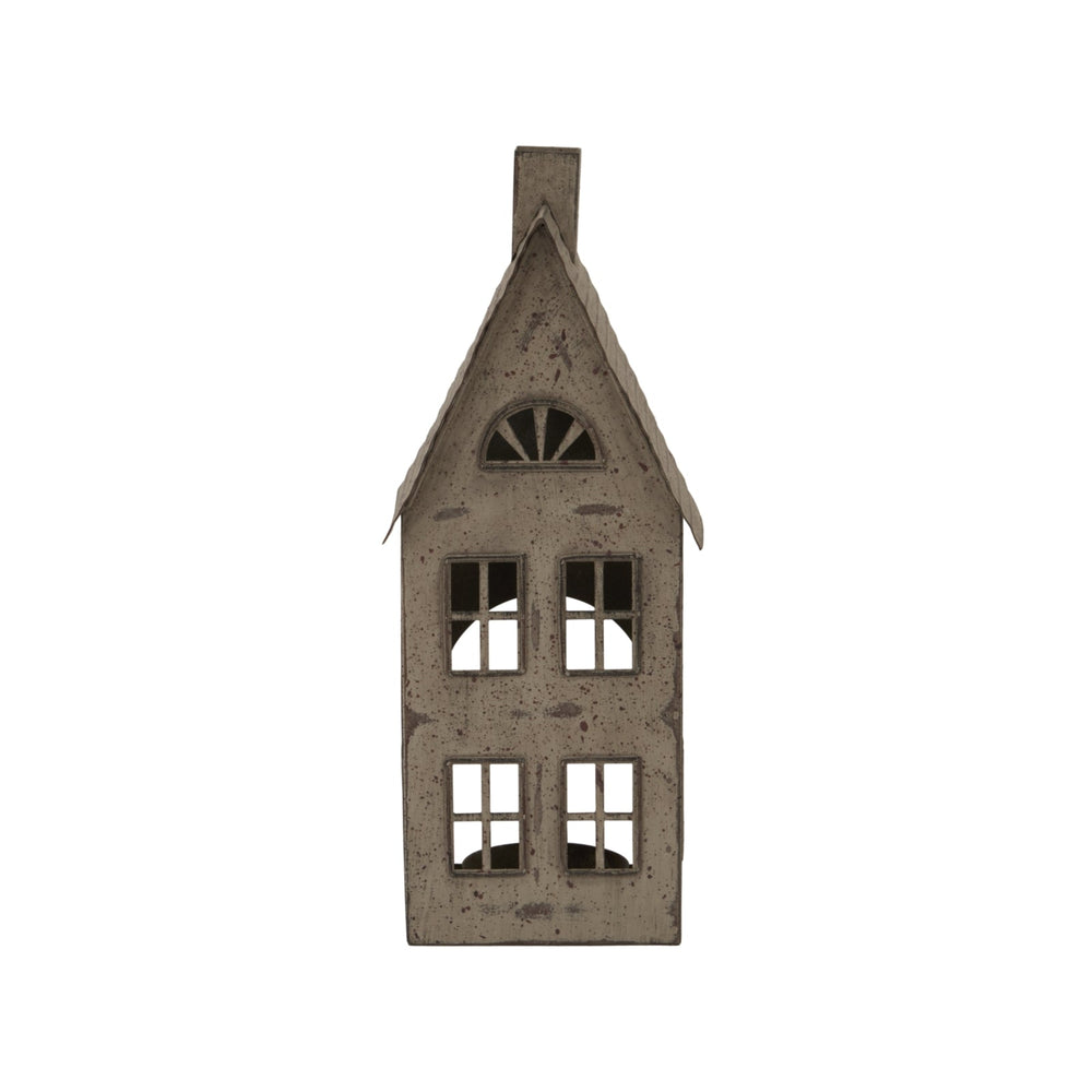 Tall Rustic Metal House Tealight with Glass Votive - XShowhome Limited - Hills