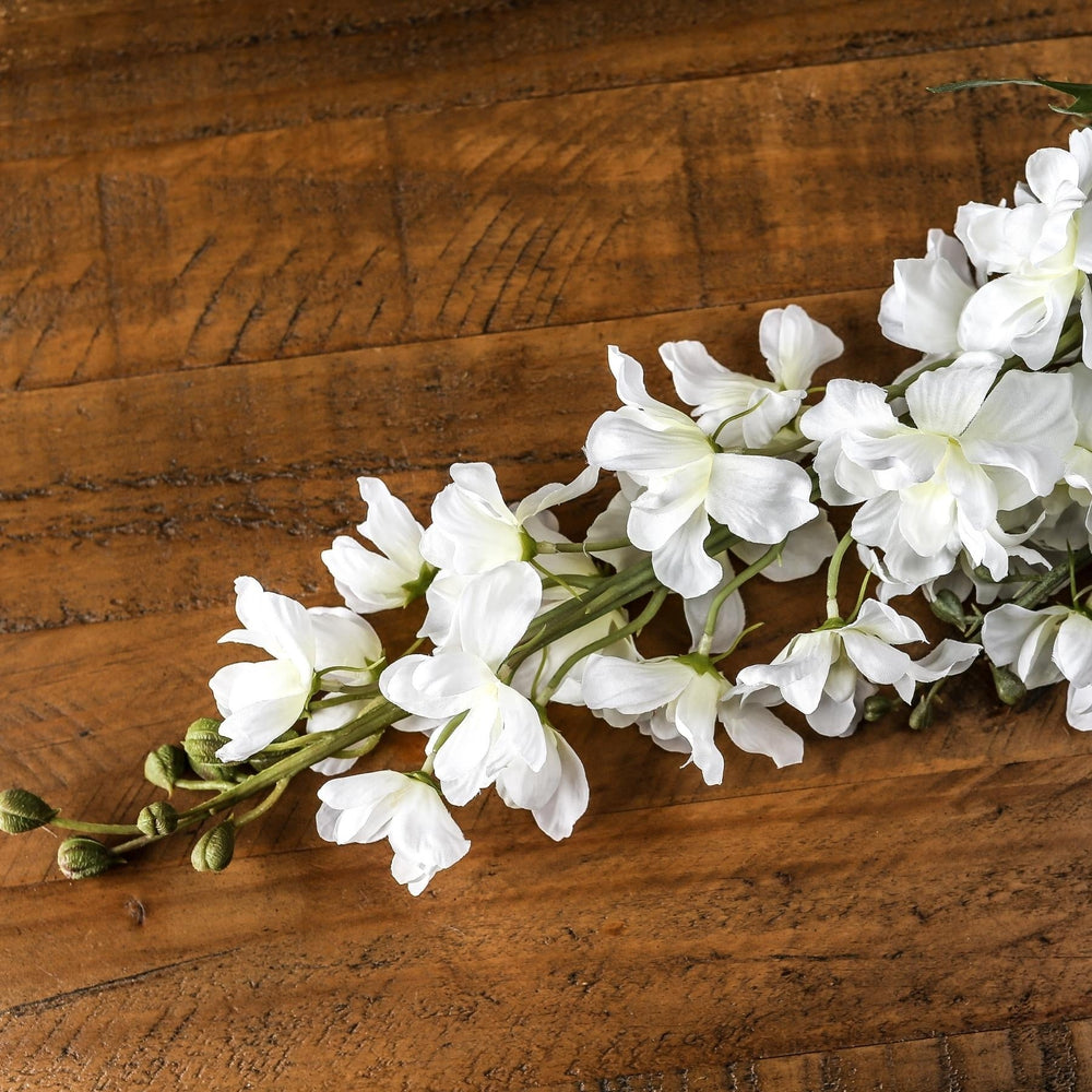 Tall White Delphinium Stem - Canwell Interiors Limited - Hills