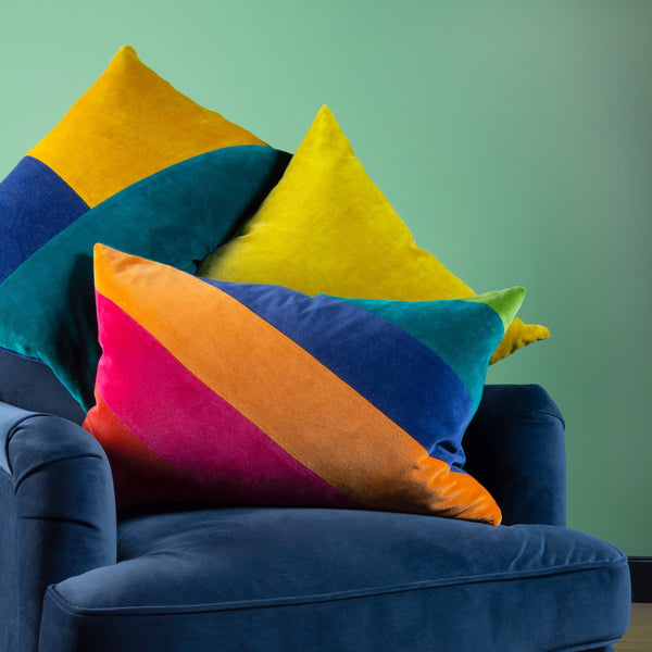 Tanda 50x50 Feather Filled Cushion Pink/ochre - Canwell Interiors Limited - Riva