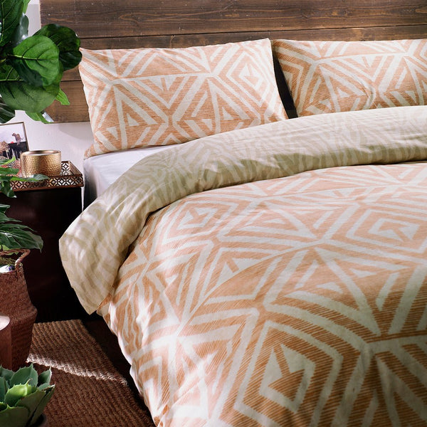 Tanza Double Duvet Set Terracotta - XShowhome Limited - Riva