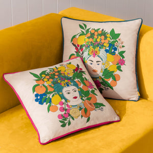 Taormina 43x43 Feather Filled Cushion Teal - Canwell Interiors Limited - Riva