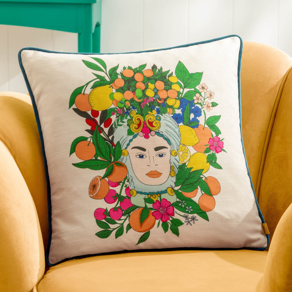 Taormina 43x43 Feather Filled Cushion Teal - Canwell Interiors Limited - Riva