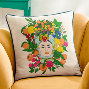 Taormina 43x43 Feather Filled Cushion Teal - Canwell Interiors Limited - Riva