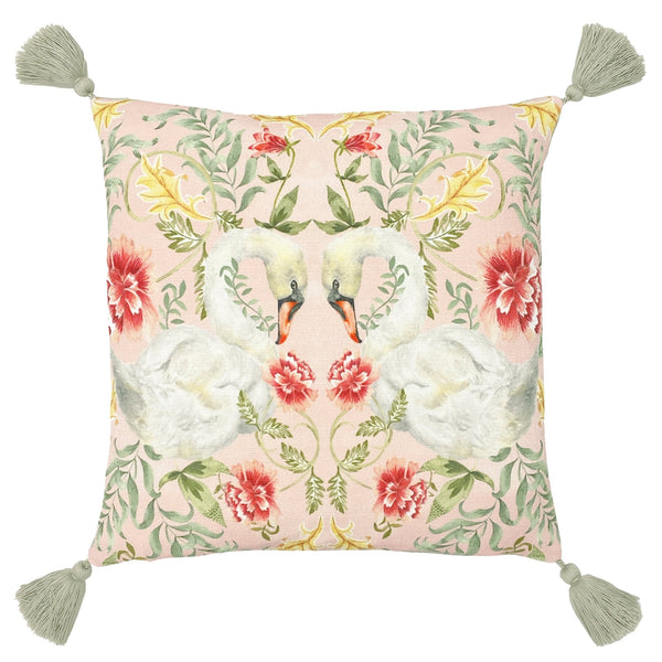 Tassels Heritage 43x43 Feather Filled Cushion Swans - Canwell Interiors Limited - Riva