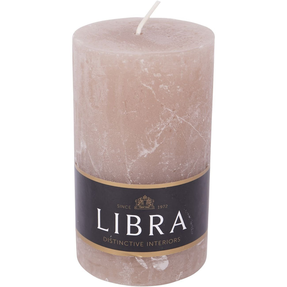 Taupe Rustica Pillar Candle 7x12cm - XShowhome Limited - Libra