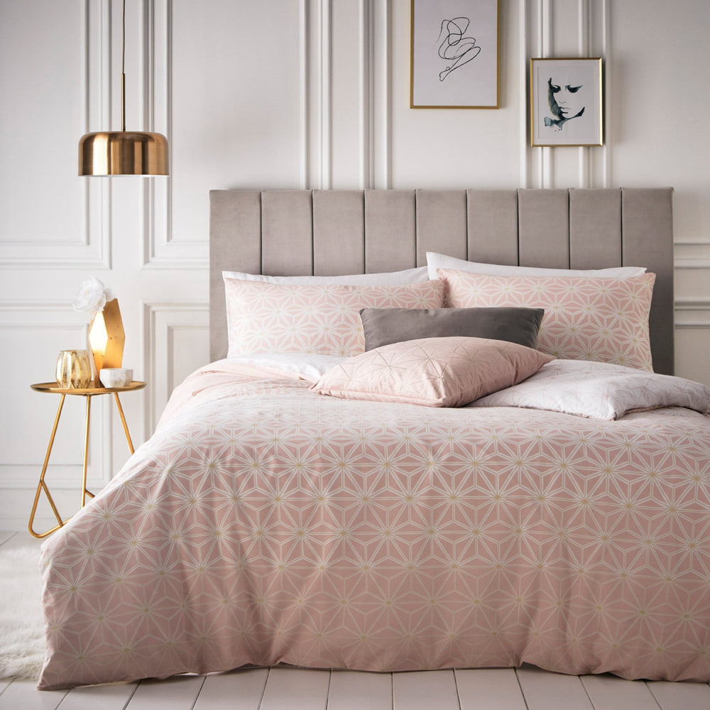Tessellate Ks Duvet Set Bls & Gld - Canwell Interiors Limited - Riva