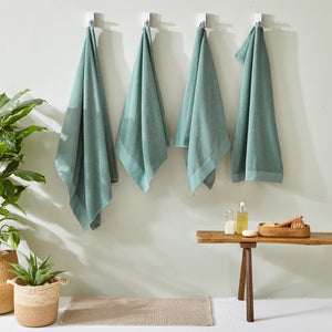 Textured Bath Sheet Smoke Green - Canwell Interiors Limited - Riva
