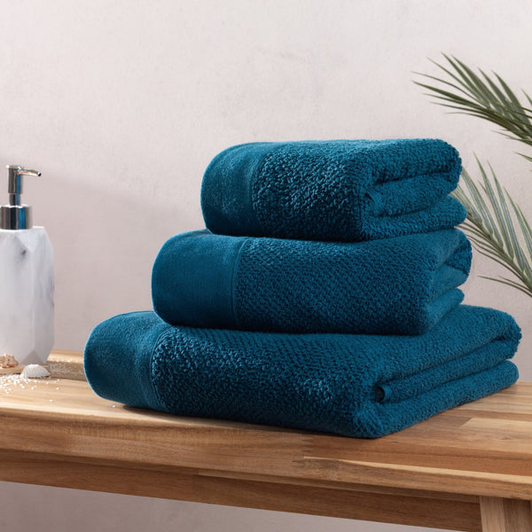 Textured Bath Towel Blue - Canwell Interiors Limited - Riva