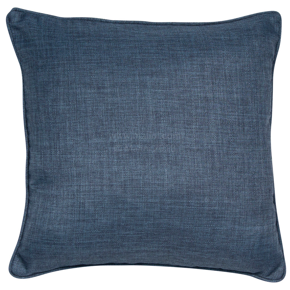 Textured Faux Linen Piped Navy 45x45 (colour 14) - Canwell Interiors Limited - Malini