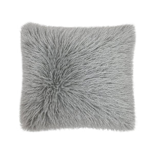 Textured Faux Mongolian Cushion Grey 50x50 - Canwell Interiors Limited - Malini