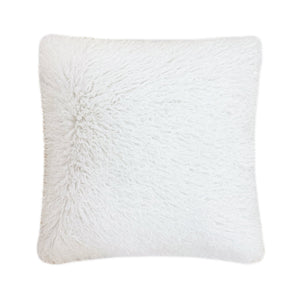 Textured Faux Mongolian Cushion White 50x50 - Canwell Interiors Limited - Malini