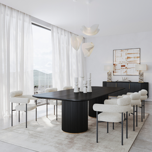 Alita Dining Chair - Chex Polar Bouclé - Tommy Franks