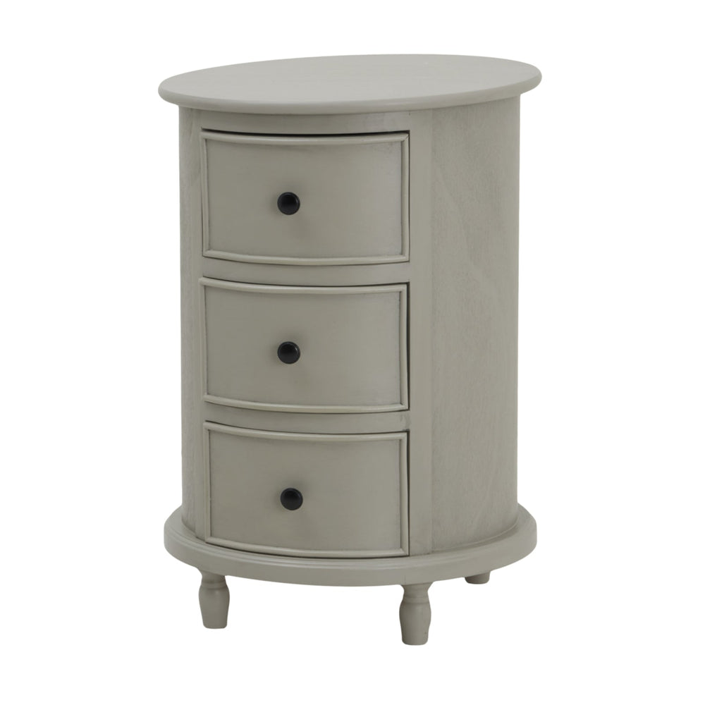 The Camden Collection 3 Drawer Round Side Table - Canwell Interiors Limited - Hills