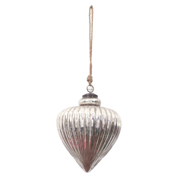 The Noel Collection Antique Silver Large Vallupe Bauble - XShowhome Limited - Hills