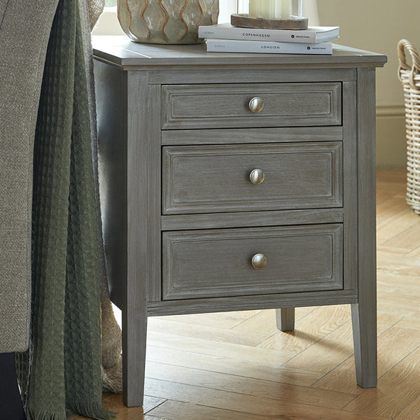 The Serene Collection Three Drawer Bedside Table - Canwell Interiors Limited - Hills