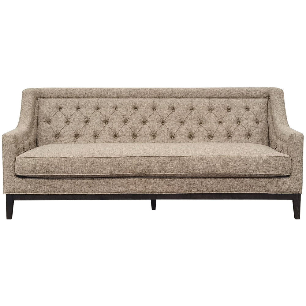 Theodore Buttoned Sofa in Dark Taupe Fabric 200cm - XShowhome Limited - Libra