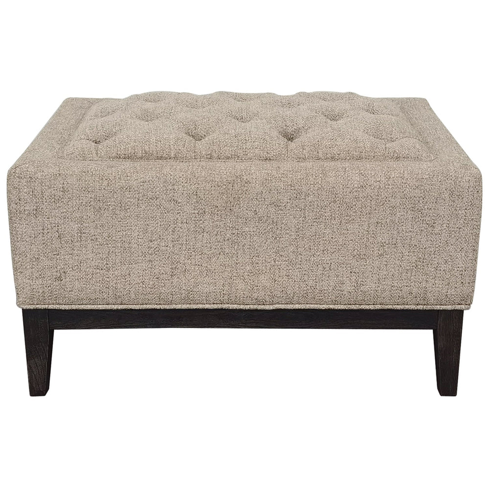 Theodore Buttoned Stool in Dark Taupe Fabric 81x61cm - XShowhome Limited - Libra