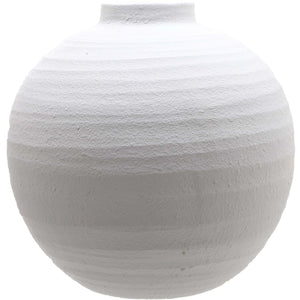 Tiber Large Matt White Ceramic Vase - Canwell Interiors Limited - Hills