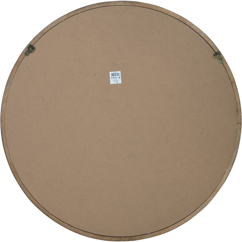 Tilburg Round Wood Mirror Brown 80cm - XShowhome Limited - Libra