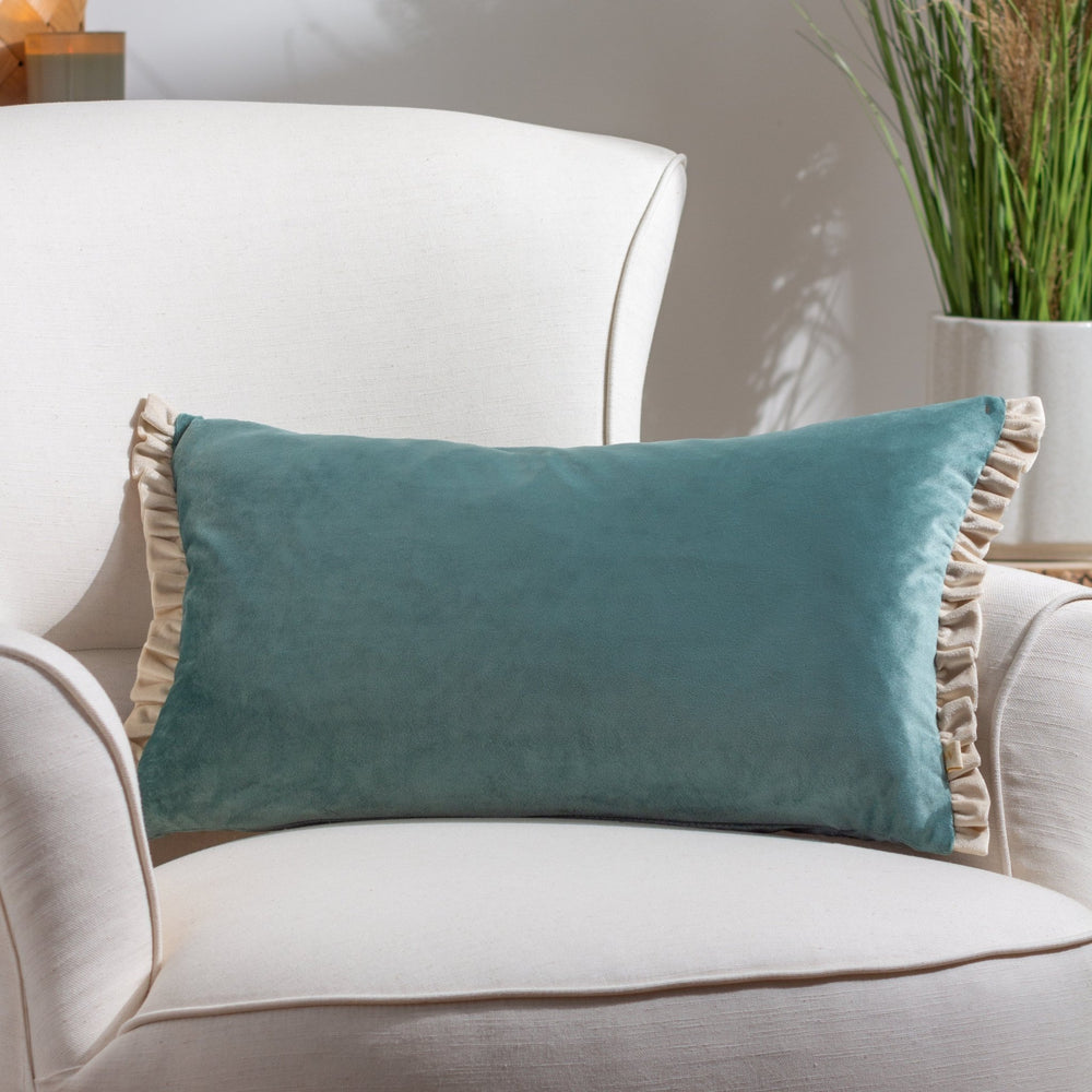 Tilly 30x50 Feather Filled Cushion Duck Egg Blue/pumice - Canwell Interiors Limited - Riva