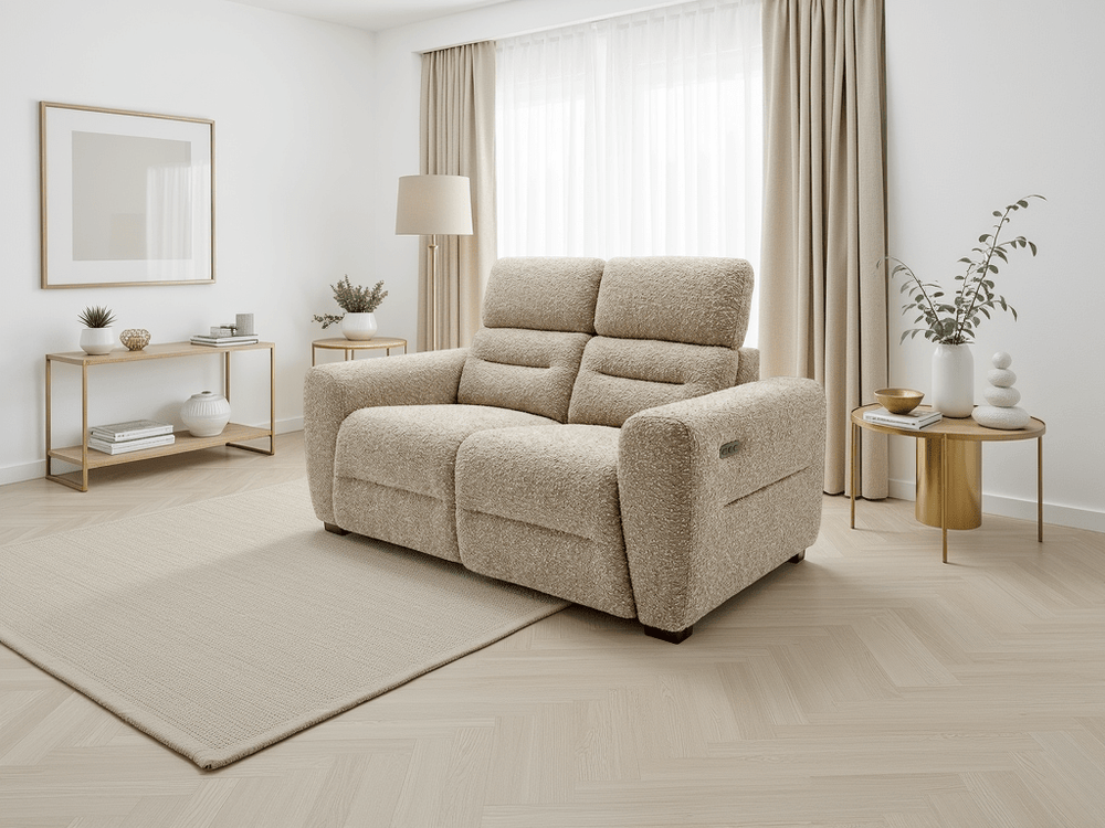 Tokyo Electric Recliner Beige 2 Seater - XShowhome Limited - Xshowhome